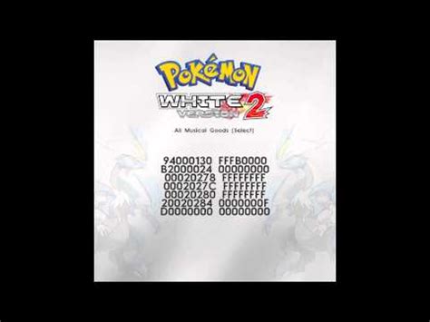 Pokemon white 2 action replay codes - This video will show you action replay codes for the new Pokemon White 2 game. The codes will work for the US and European version of the game. Enjoy and the...